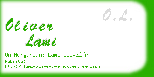 oliver lami business card